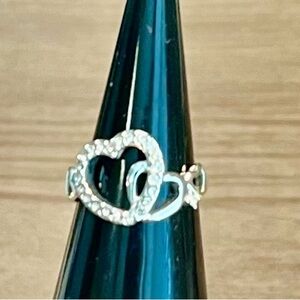 Sliver ring heart shaped